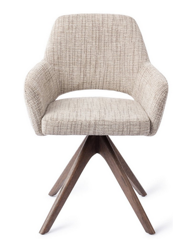 spisebordsstol med armlæn og drejefod stof moderne design drej drejefunktion eg træ egetræ