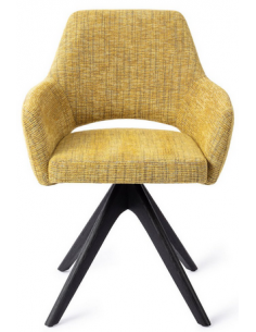 spisebordsstol med armlæn og drejefod stof moderne design drej drejefunktion eg træ egetræ