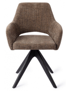 spisebordsstol med armlæn og drejefod stof moderne design drej drejefunktion eg træ egetræ