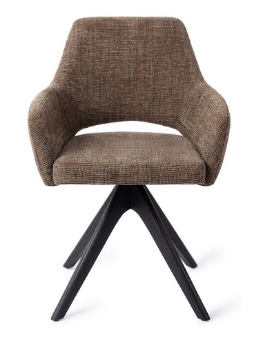 spisebordsstol med armlæn og drejefod stof moderne design drej drejefunktion eg træ egetræ