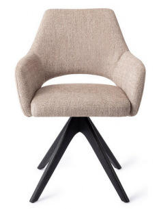 spisebordsstol med armlæn og drejefod stof moderne design drej drejefunktion eg træ egetræ