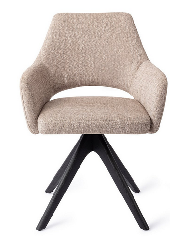 spisebordsstol med armlæn og drejefod stof moderne design drej drejefunktion eg træ egetræ