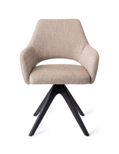 spisebordsstol med armlæn og drejefod stof moderne design drej drejefunktion eg træ egetræ