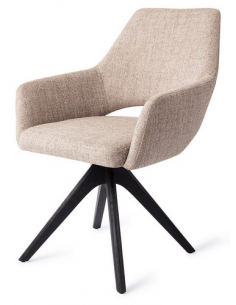 spisebordsstol med armlæn og drejefod stof moderne design drej drejefunktion eg træ egetræ 2