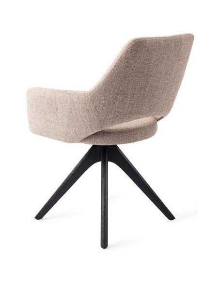 spisebordsstol med armlæn og drejefod stof moderne design drej drejefunktion eg træ egetræ