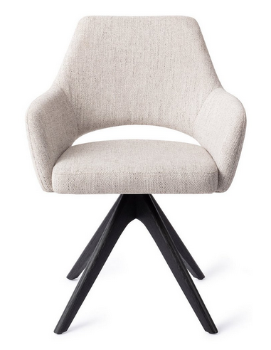 spisebordsstol med armlæn og drejefod stof moderne design drej drejefunktion eg træ egetræ