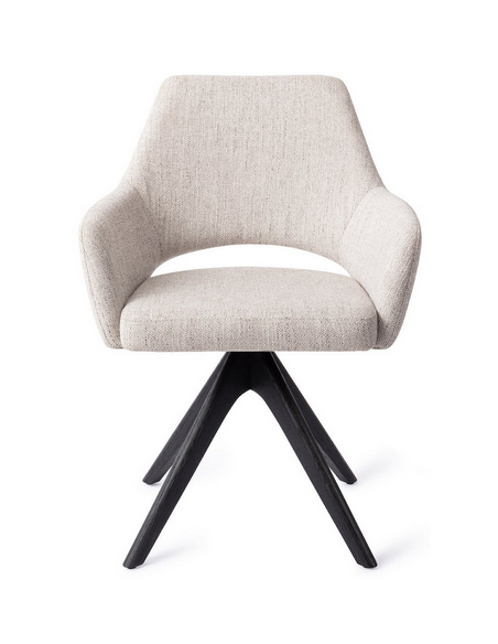 spisebordsstol med armlæn og drejefod stof moderne design drej drejefunktion eg træ egetræ