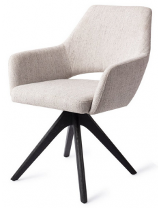 spisebordsstol med armlæn og drejefod stof moderne design drej drejefunktion eg træ egetræ 2