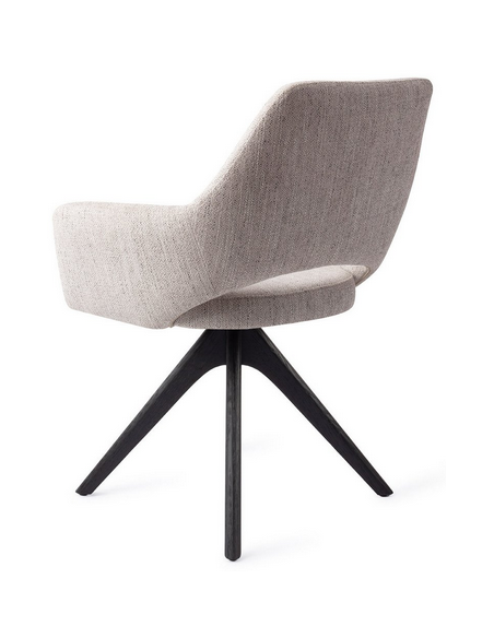 spisebordsstol med armlæn og drejefod stof moderne design drej drejefunktion eg træ egetræ