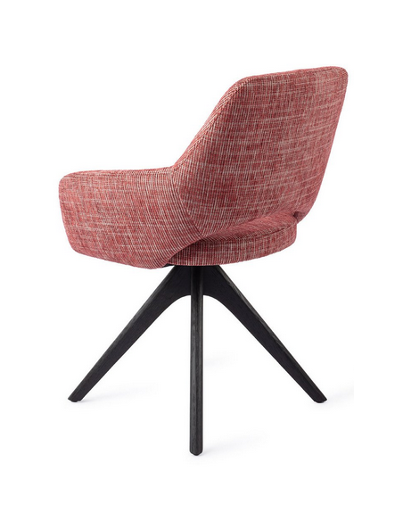 spisebordsstol med armlæn og drejefod stof moderne design drej drejefunktion eg træ egetræ