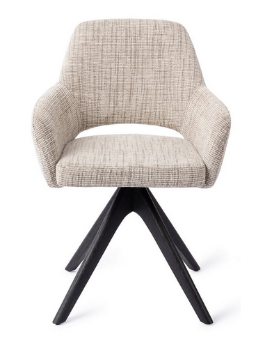 spisebordsstol med armlæn og drejefod stof moderne design drej drejefunktion eg træ egetræ