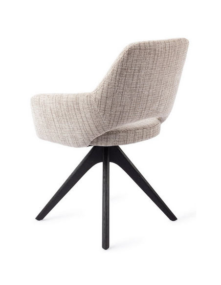 spisebordsstol med armlæn og drejefod stof moderne design drej drejefunktion eg træ egetræ