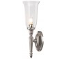 Dryden Badeværelseslampe i messing og glas H41 cm 1 x G9 LED - Poleret nikkel/Klar