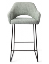 YANAI Barstol i metal og polyester H89 cm - Sort/Lysegrøn