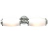 Eliot Badeværelseslampe i messing og glas B47 cm 2 x G9 LED - Poleret krom/Hvid