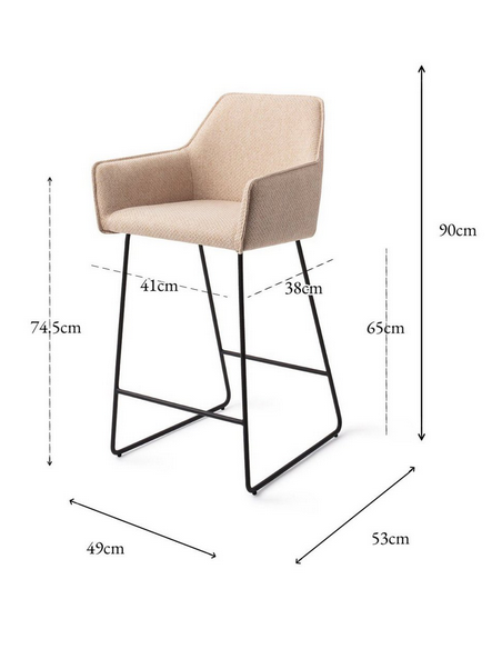barstol armlæn stof moderne design køkken køkkenø ryg ryglæn
