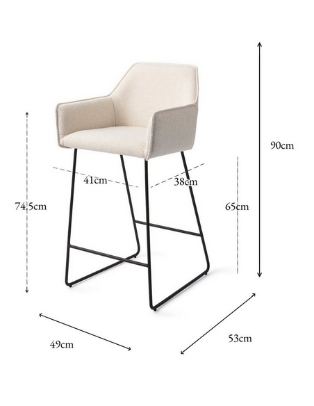 barstol armlæn stof moderne design køkken køkkenø ryg ryglæn