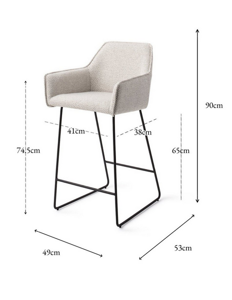 barstol armlæn stof moderne design køkken køkkenø ryg ryglæn