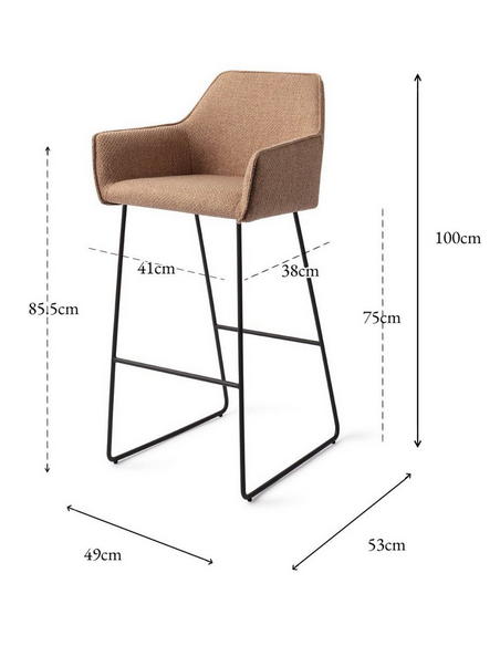 barstol ryg ryglæn armlæn stof moderne design køkken køkkenø