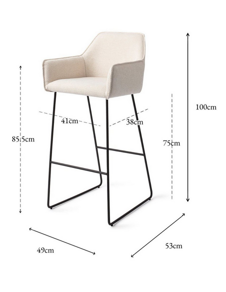 barstol armlæn stof moderne design køkken køkkenø ryg ryglæn