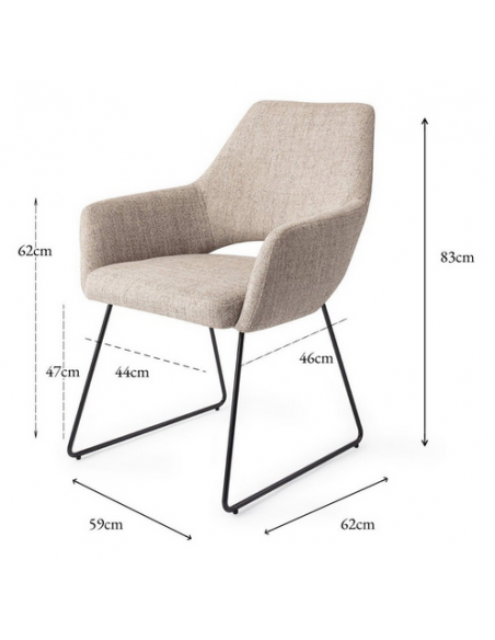 spisebordsstol med armlæn stof moderne design