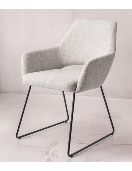 spisebordsstol med armlæn stof moderne design