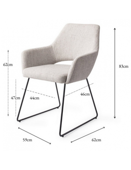 spisebordsstol med armlæn stof moderne design