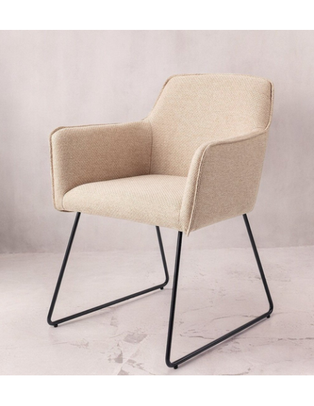 spisebordsstol med armlæn stof moderne design