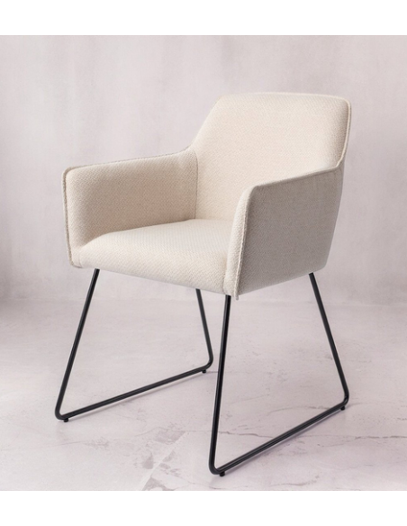 spisebordsstol med armlæn stof moderne design