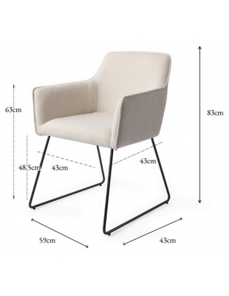 spisebordsstol med armlæn stof moderne design