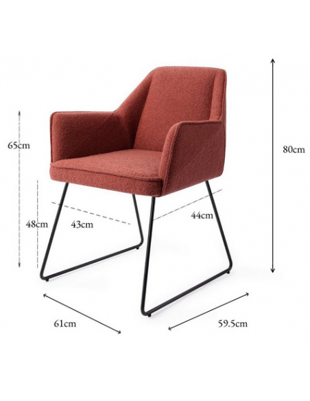 spisebordsstol med armlæn stof moderne