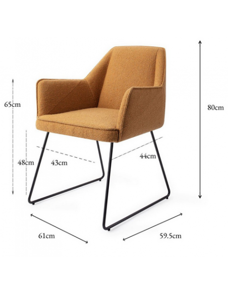 spisebordsstol med armlæn stof moderne design