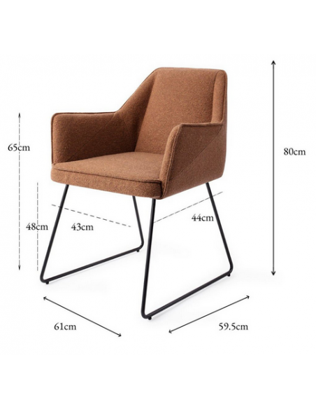 spisebordsstol med armlæn stof moderne design