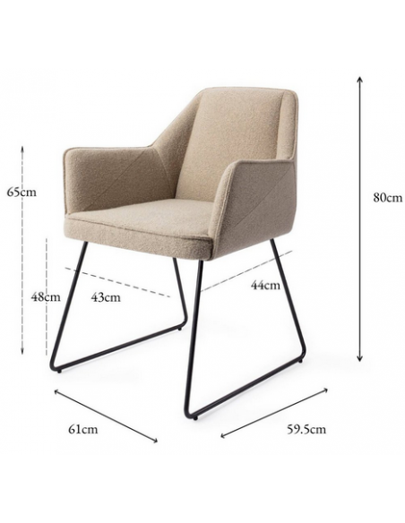 spisebordsstol med armlæn stof moderne design