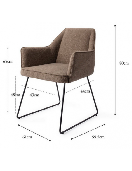 spisebordsstol med armlæn stof moderne design