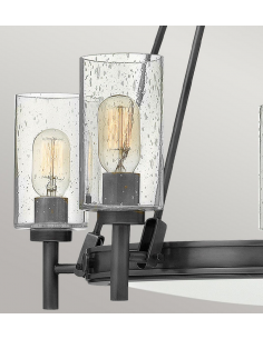 moderne design lysekrone sort stor 2