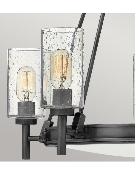 moderne design lysekrone sort stor