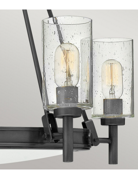 moderne design lysekrone sort stor