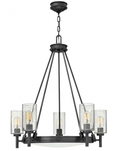 moderne design lysekrone sort stor