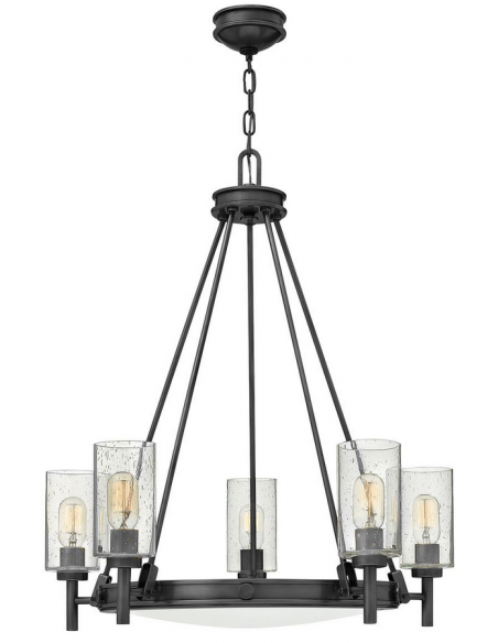 moderne design lysekrone sort stor