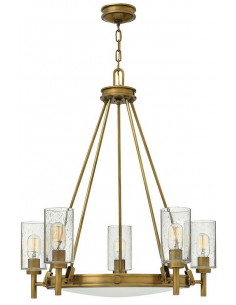 moderne design lysekrone messing stor