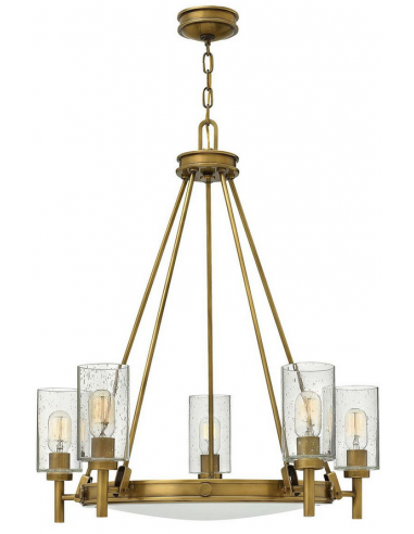 moderne design lysekrone messing stor