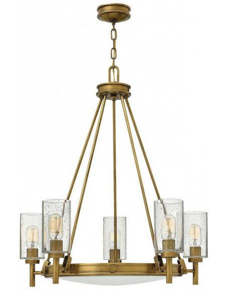 moderne design lysekrone messing stor