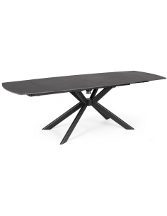 spisebord med udtræk sort marmor porcelæn keramik