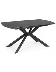 spisebord med udtræk sort marmor porcelæn keramik 2