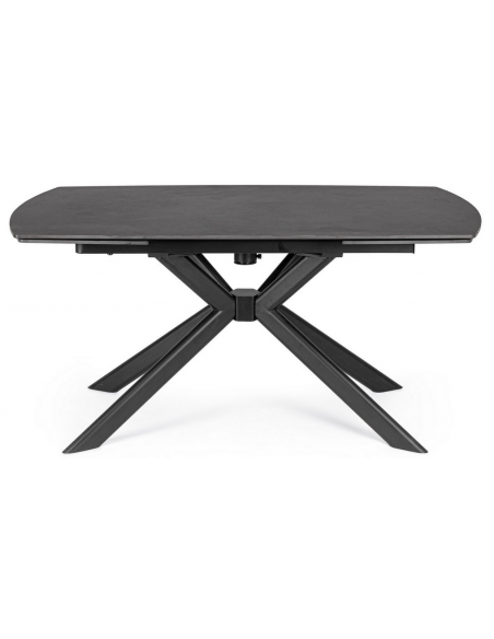 spisebord med udtræk sort marmor porcelæn keramik