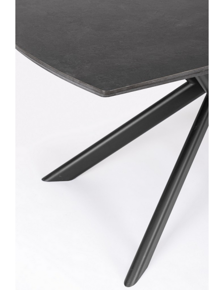 spisebord med udtræk sort marmor porcelæn keramik