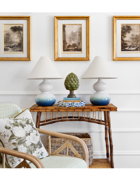 bordlampe messing marmor moderne design stor