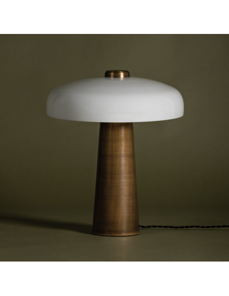 bordlampe messing marmor moderne design stor