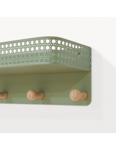 moderne hylde farvet garderobe entre badeværelse knagerække